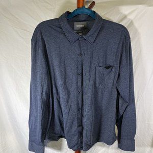 Bonobos Shirt Mens Large Blue Regular Fit Long Sleeve Button Down Short